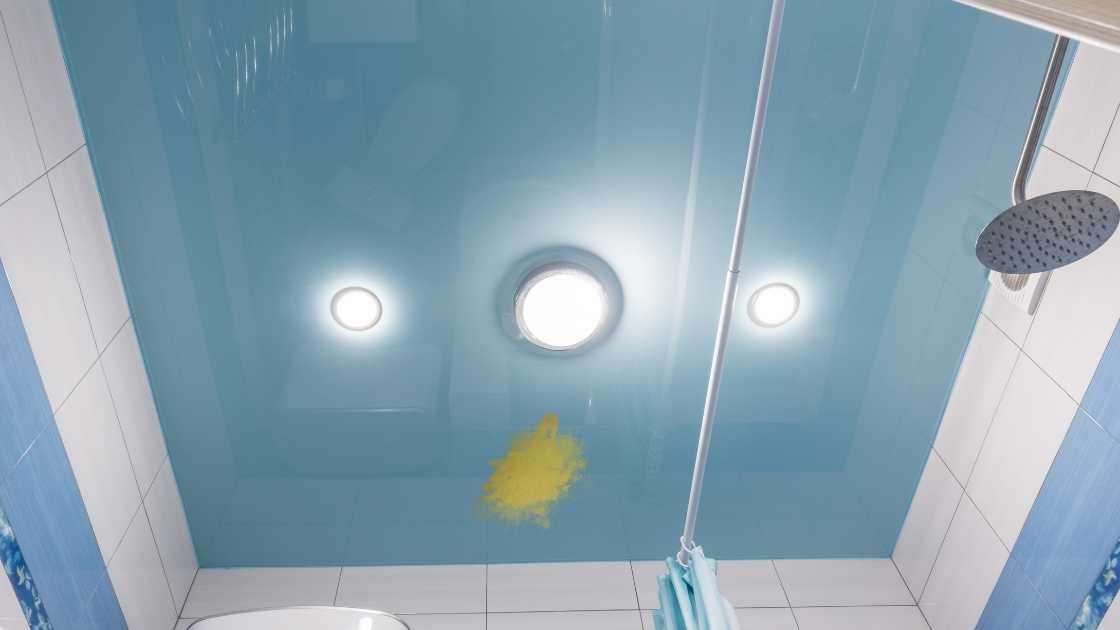 Get Rid Of Mysterious Yellow Spots on Bathroom Ceiling