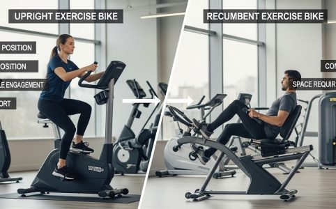 Upright vs recumbent exercise bike comparison chart