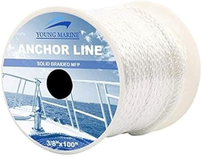 Long-lasting anchor line by Young Marine used for marine and boating tasks