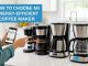 Energy-efficient coffee maker with thermal carafe on kitchen counter