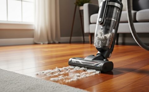 Microfiber roller attachment designed for hardwood floors