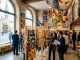 Colorful textile collection displayed at Paris Design Week 2026 showroom in Le Marais