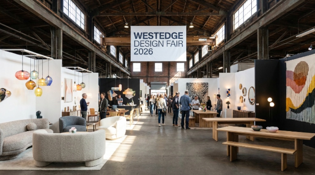 Modern furniture and home decor on display at WestEdge Design Fair 2026
