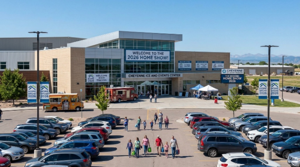 Cheyenne Ice and Events Center exterior during the 2026 Home Show weekend