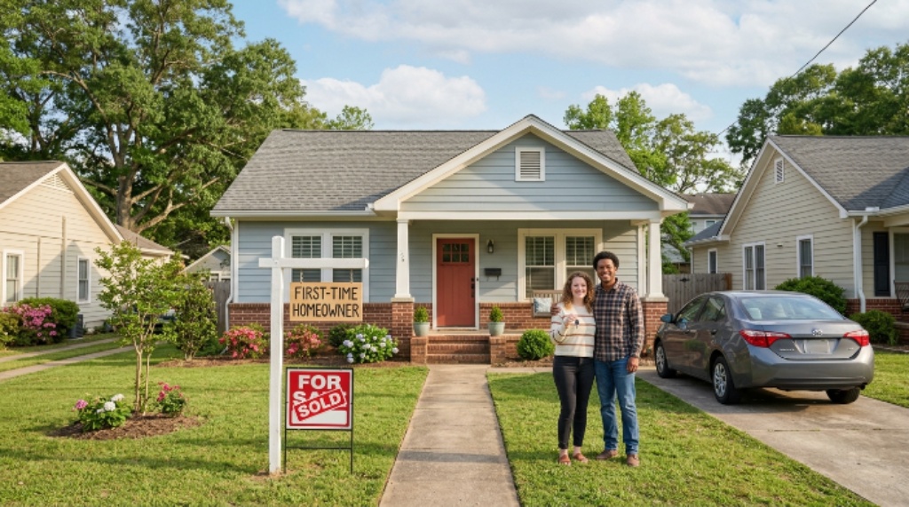 Beautiful suburban home in Alabama representing affordable homeownership for first-time buyers