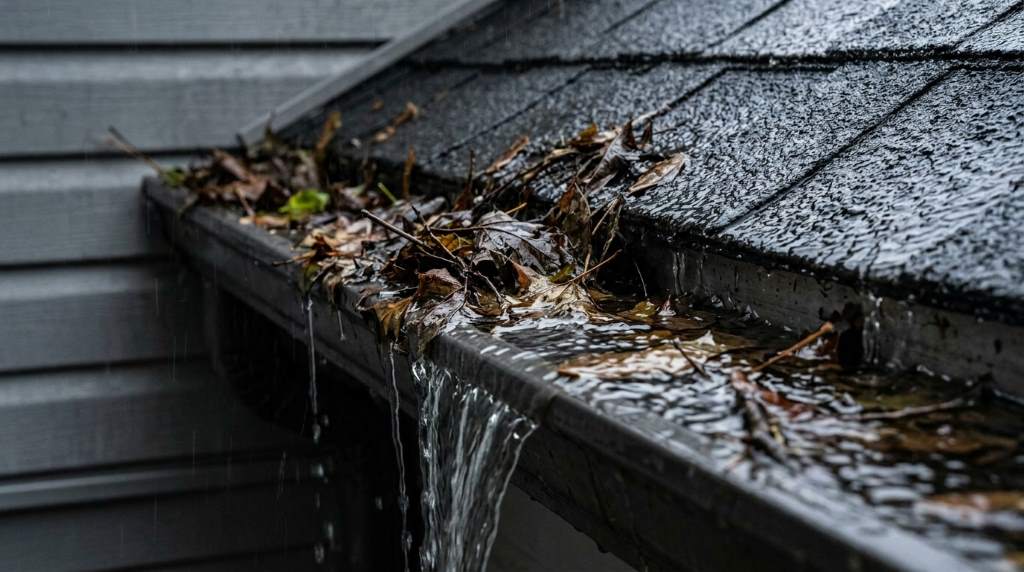 Downspout extension directing rainwater away from foundation