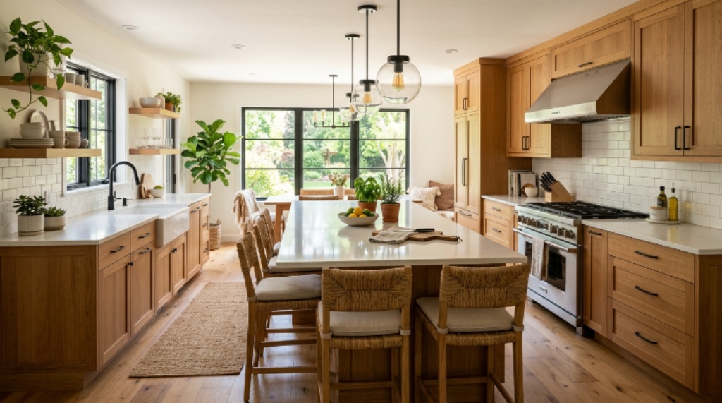 Revitalized kitchen space with contemporary remodeling features